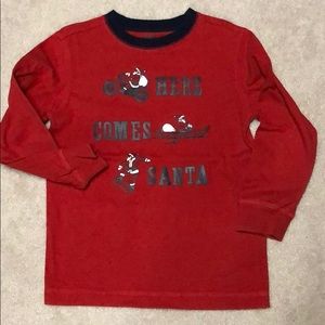Red Christmas Gymboree long sleeve shirt size 5